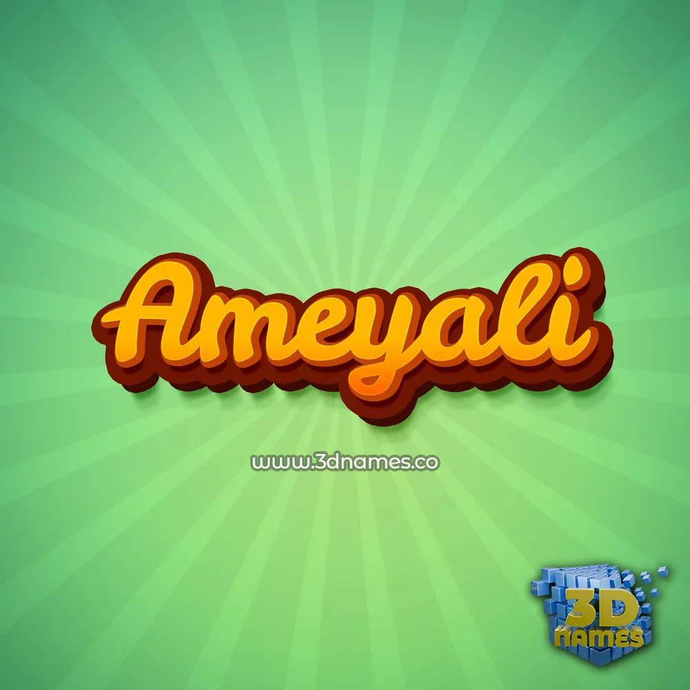ameyali in Green Rays style - 3D name wallpaper