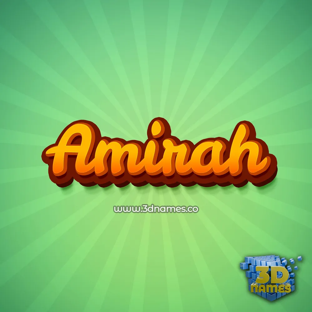 amirah in Green Rays style - 3D name wallpaper