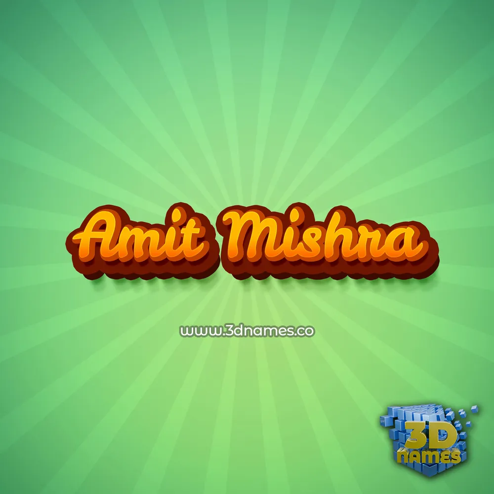 amit mishra in Green Rays style - 3D name wallpaper