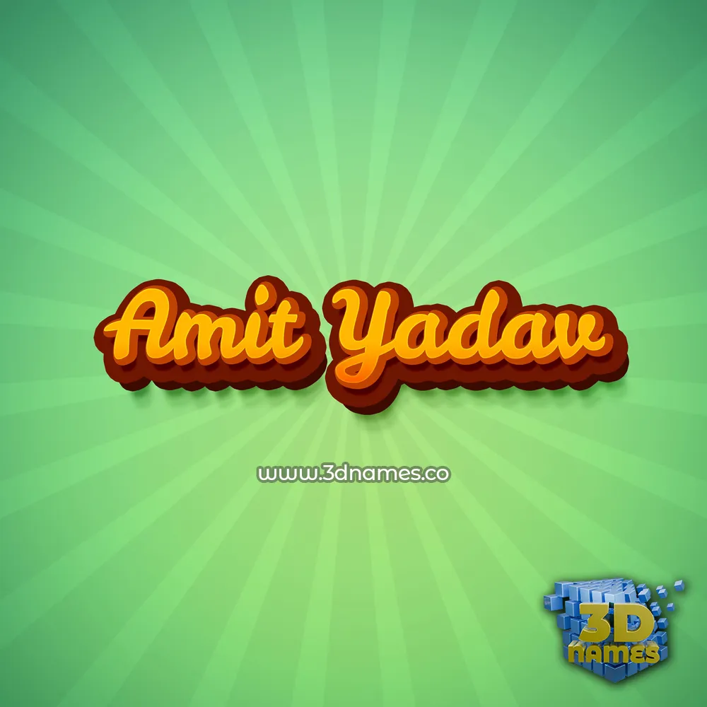 amit yadav in Green Rays style - 3D name wallpaper