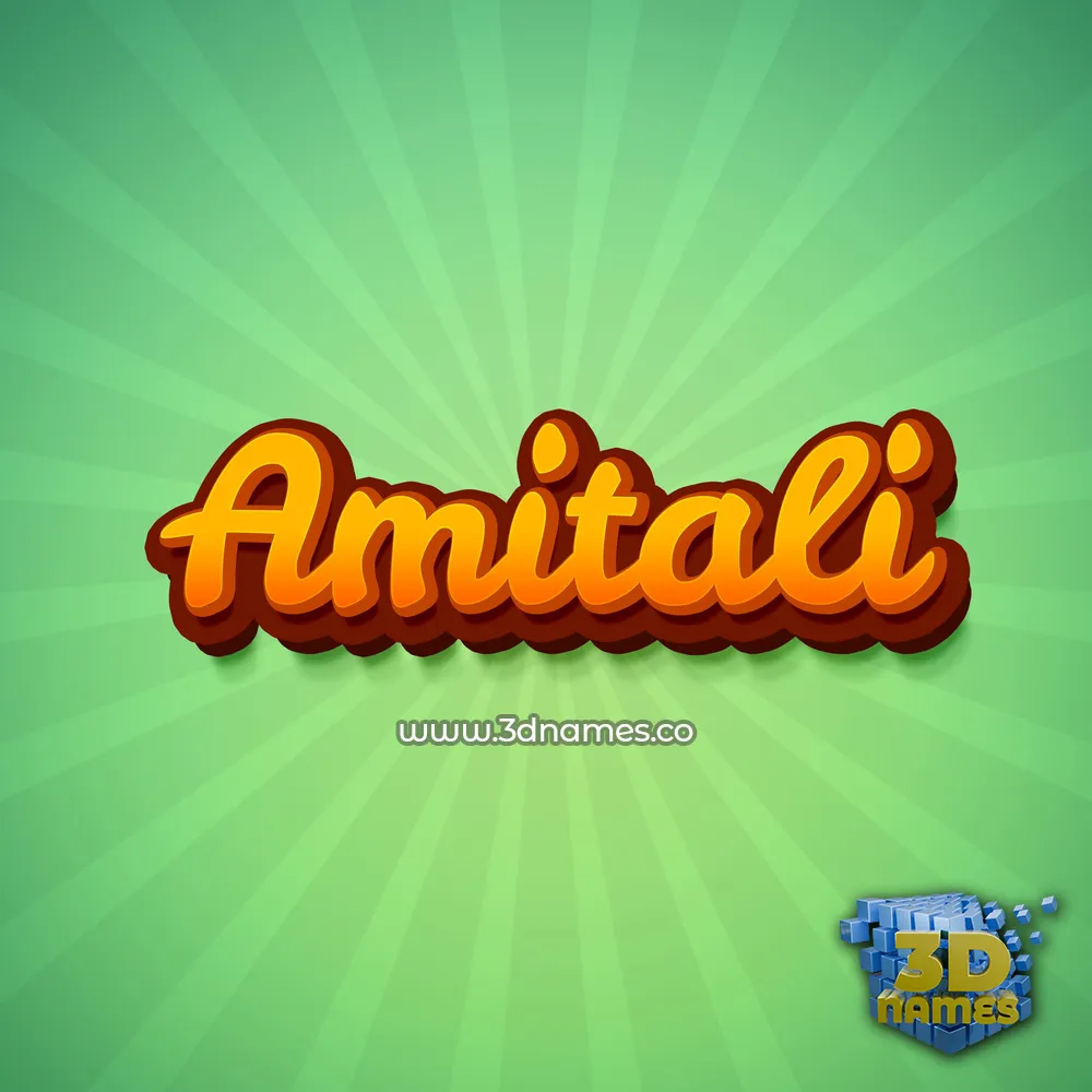 amitali in Green Rays style - 3D name wallpaper