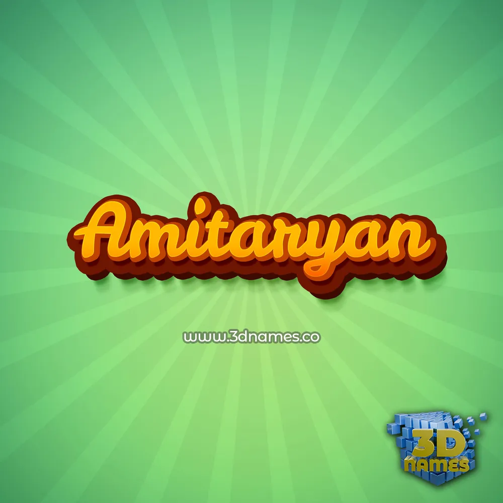 amitaryan in Green Rays style - 3D name wallpaper