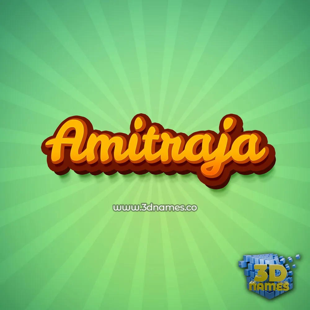 amitraja in Green Rays style - 3D name wallpaper