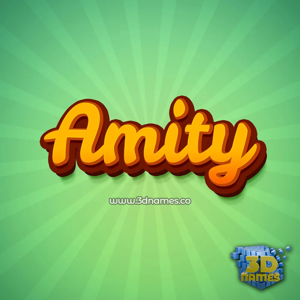 amity in Green Rays style - 3D name wallpaper