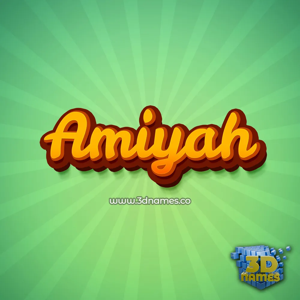 amiyah in Green Rays style - 3D name wallpaper