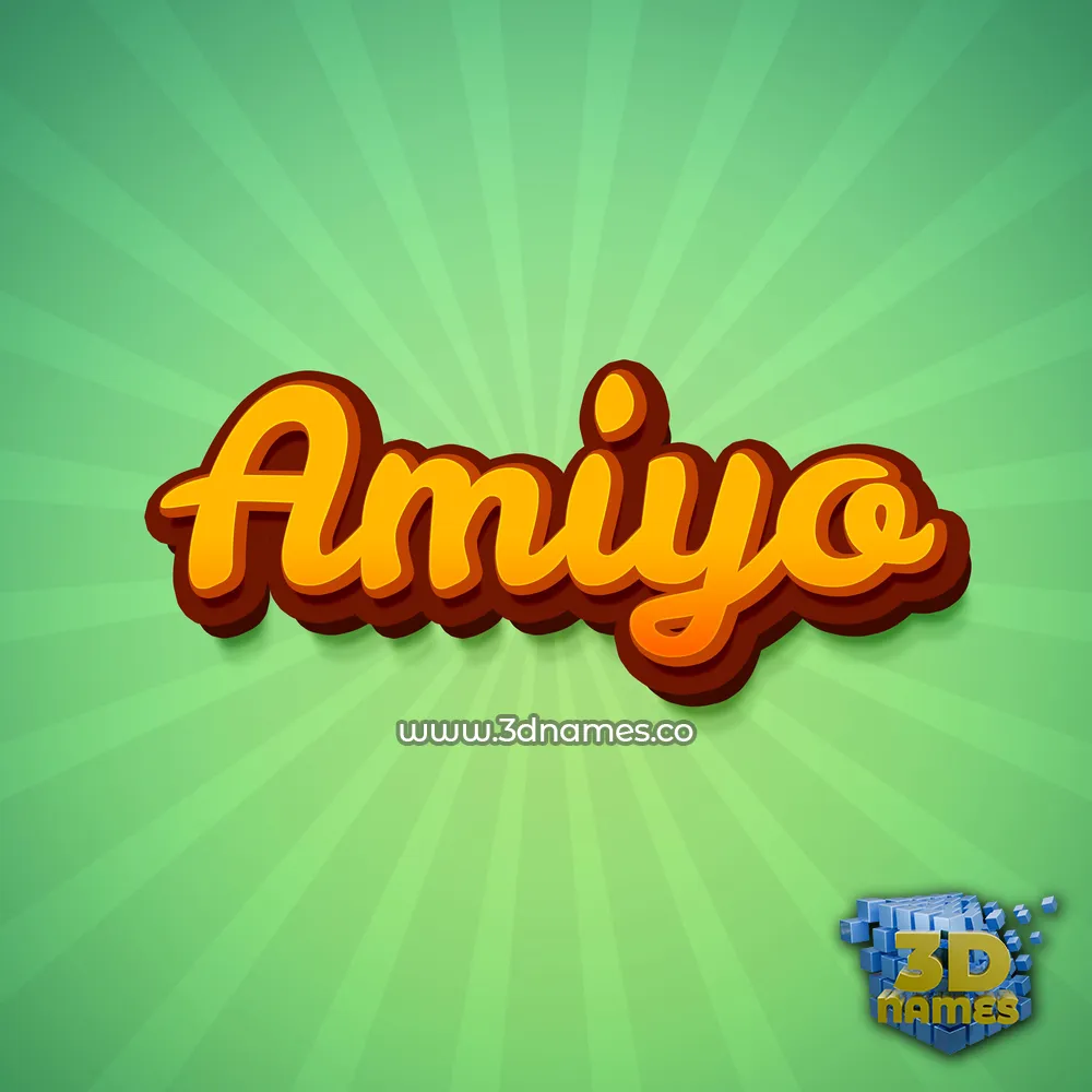 amiyo in Green Rays style - 3D name wallpaper