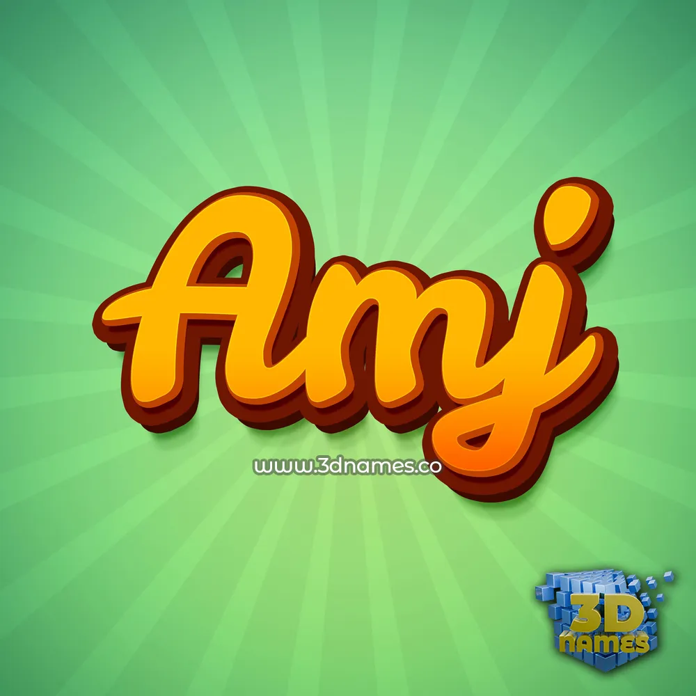 amj in Green Rays style - 3D name wallpaper