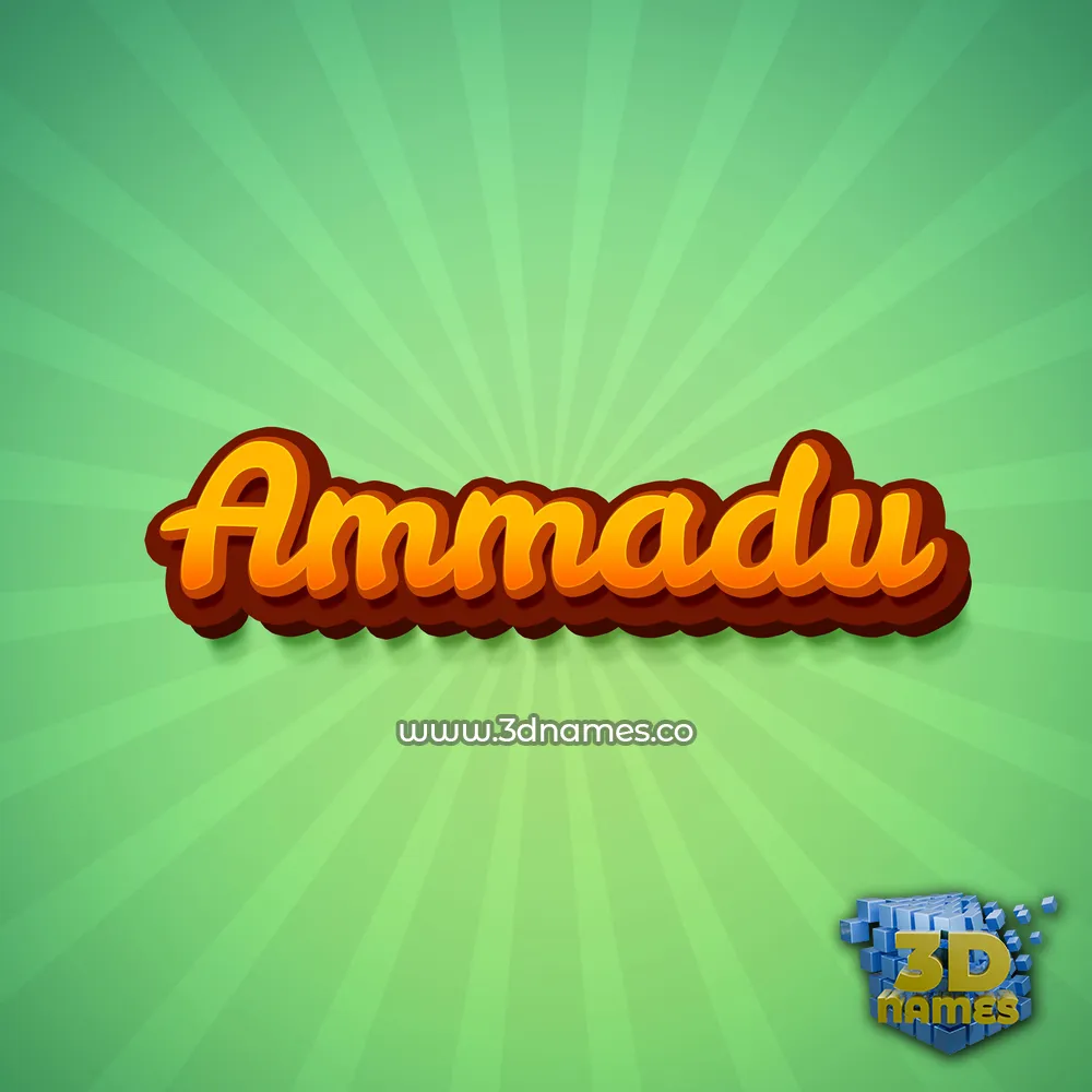 ammadu in Green Rays style - 3D name wallpaper