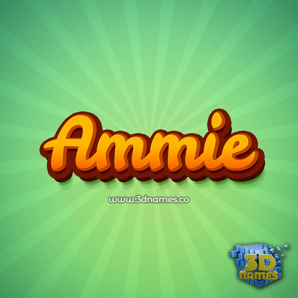 ammie in Green Rays style - 3D name wallpaper