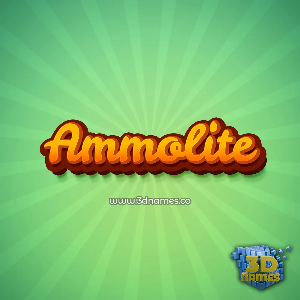 ammolite in Green Rays style - 3D name wallpaper