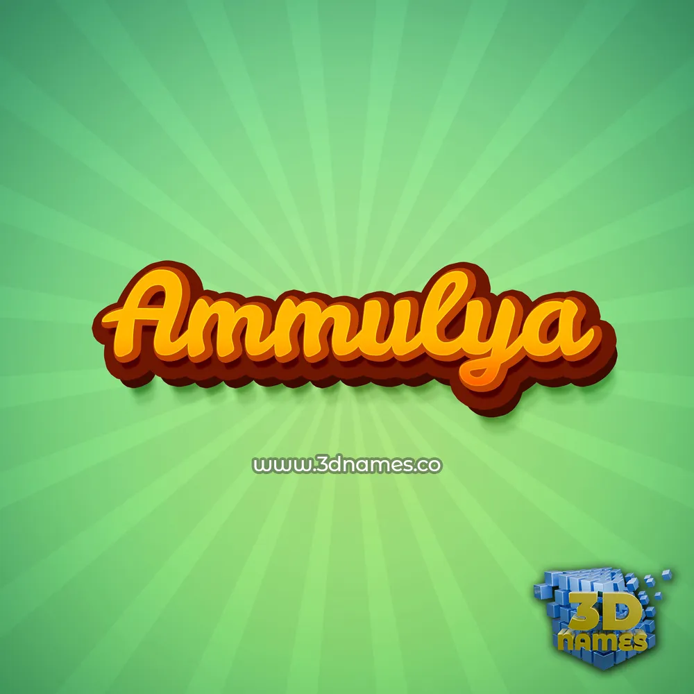ammulya in Green Rays style - 3D name wallpaper