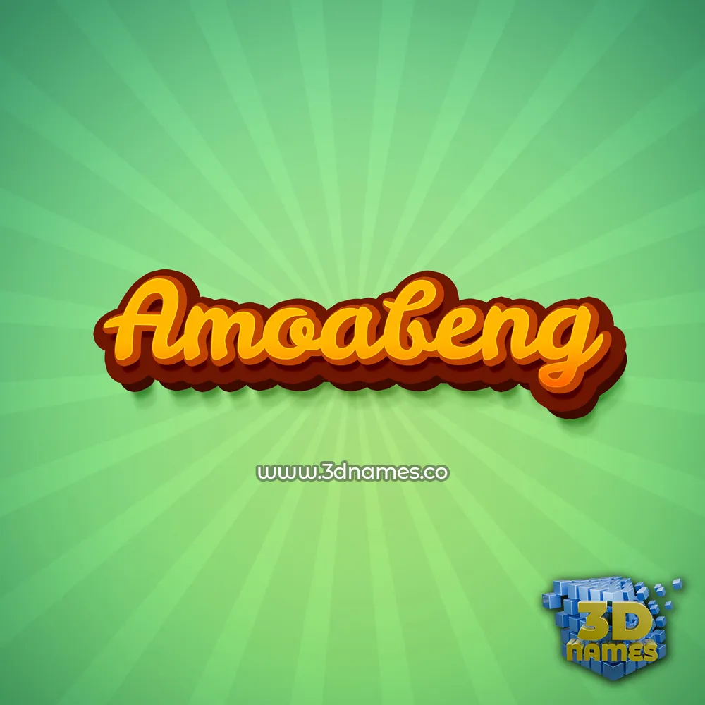 amoabeng in Green Rays style - 3D name wallpaper