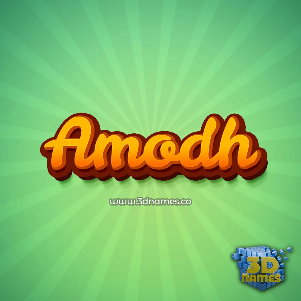 amodh in Green Rays style - 3D name wallpaper