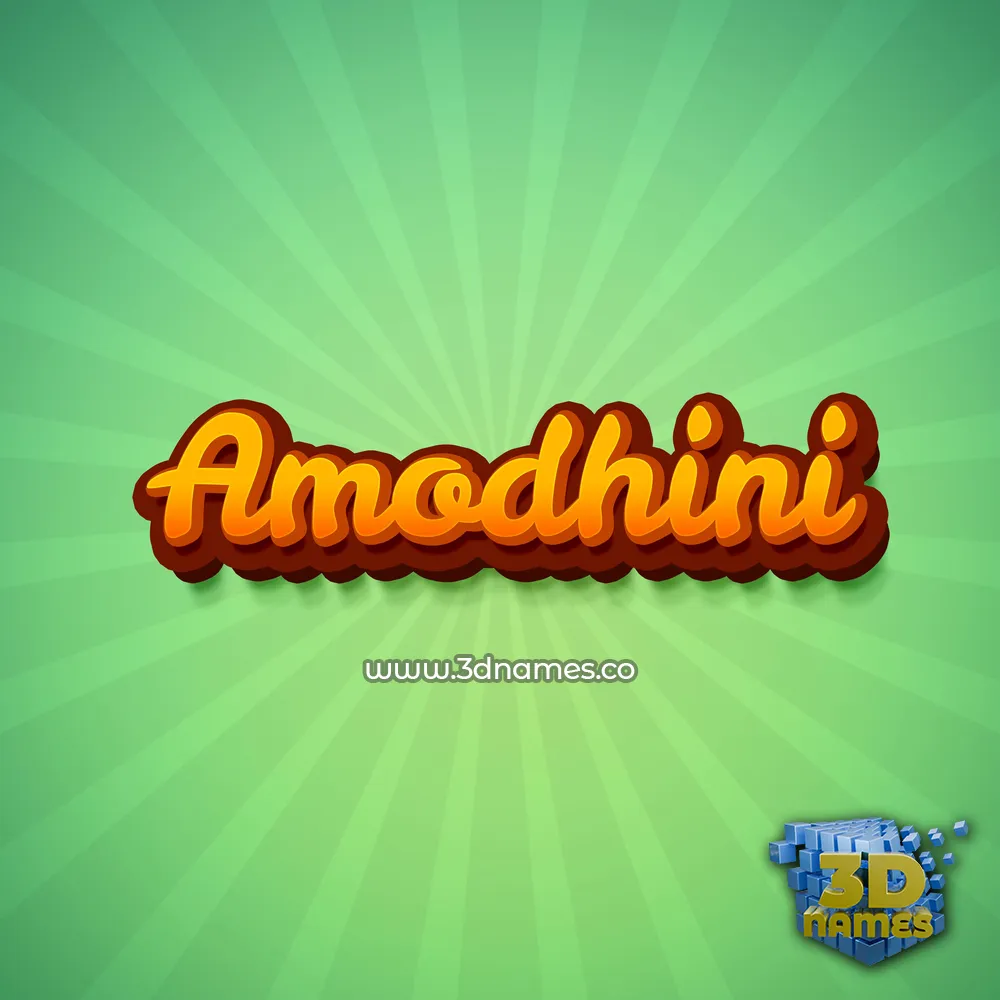 amodhini in Green Rays style - 3D name wallpaper