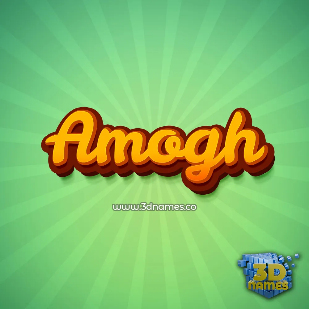 amogh in Green Rays style - 3D name wallpaper