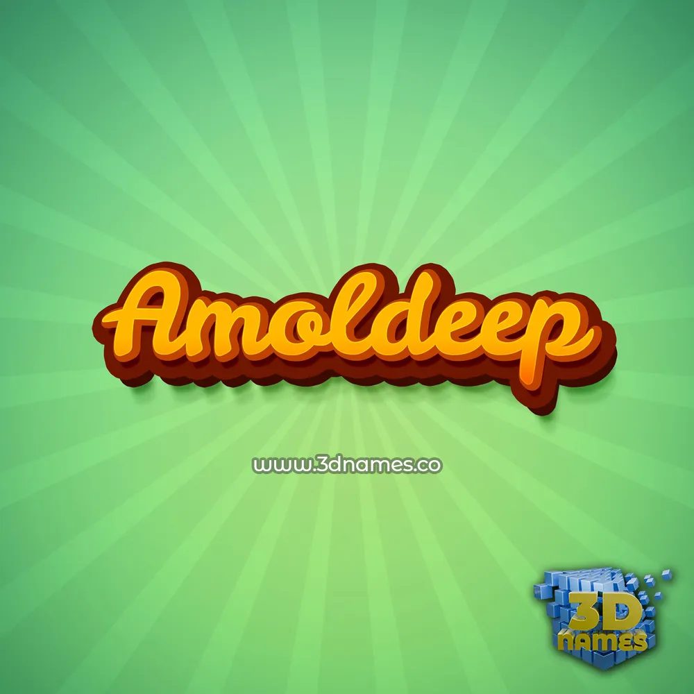 amoldeep in Green Rays style - 3D name wallpaper
