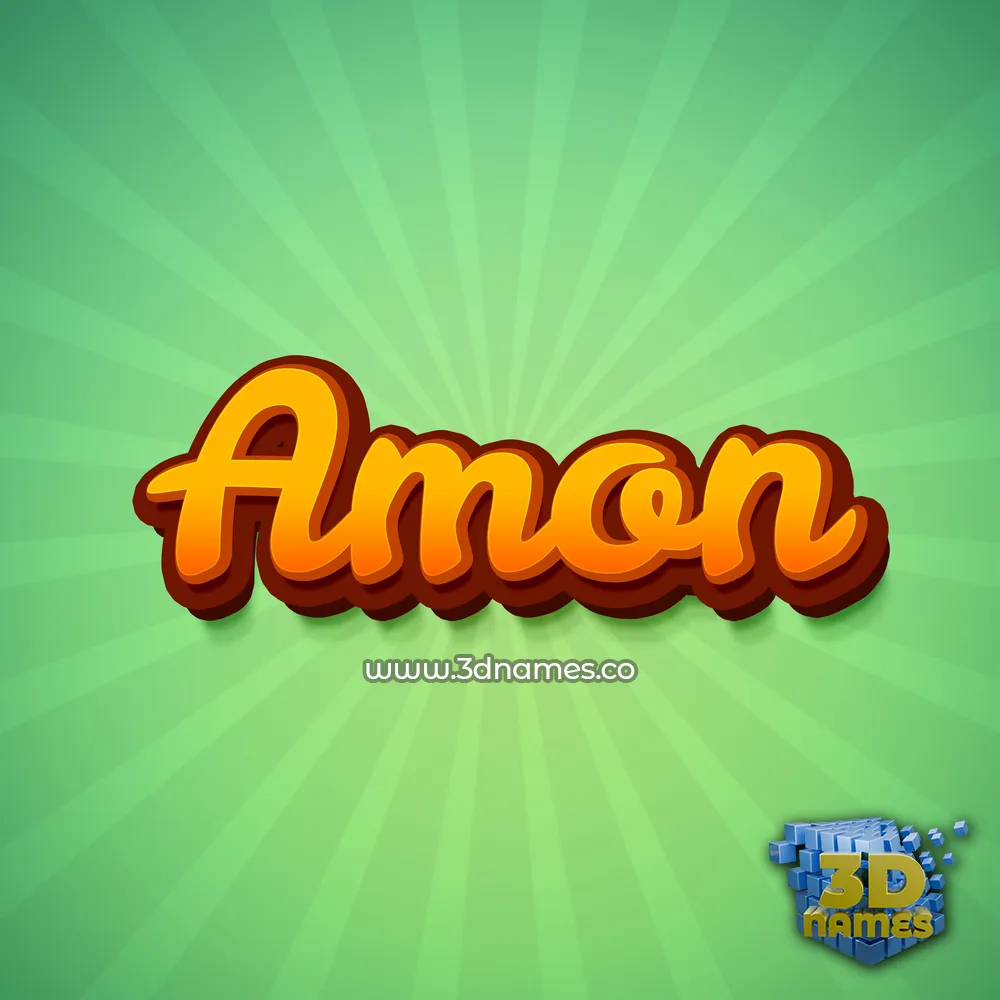 amon in Green Rays style - 3D name wallpaper