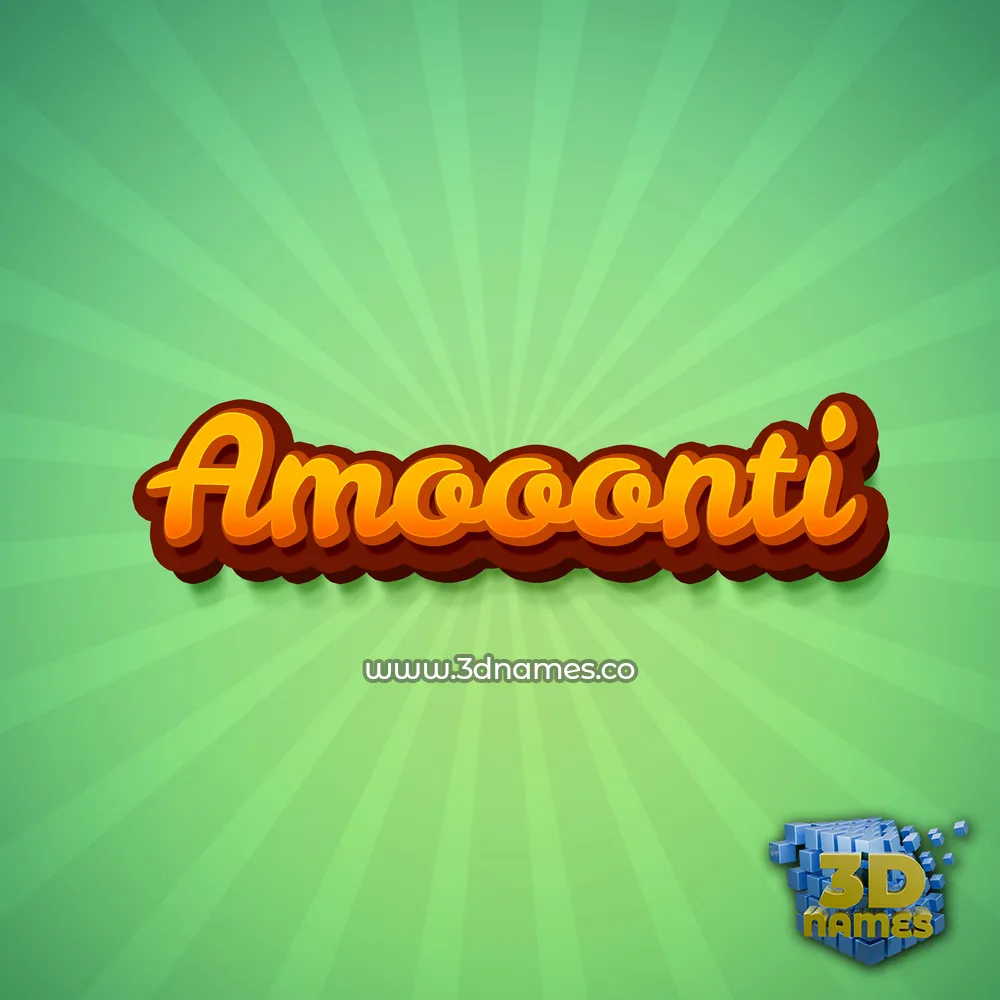 amooonti in Green Rays style - 3D name wallpaper