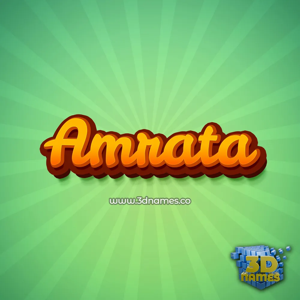 amrata in Green Rays style - 3D name wallpaper