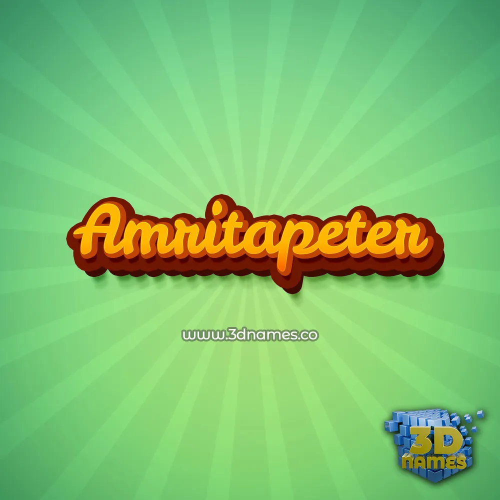 amritapeter in Green Rays style - 3D name wallpaper