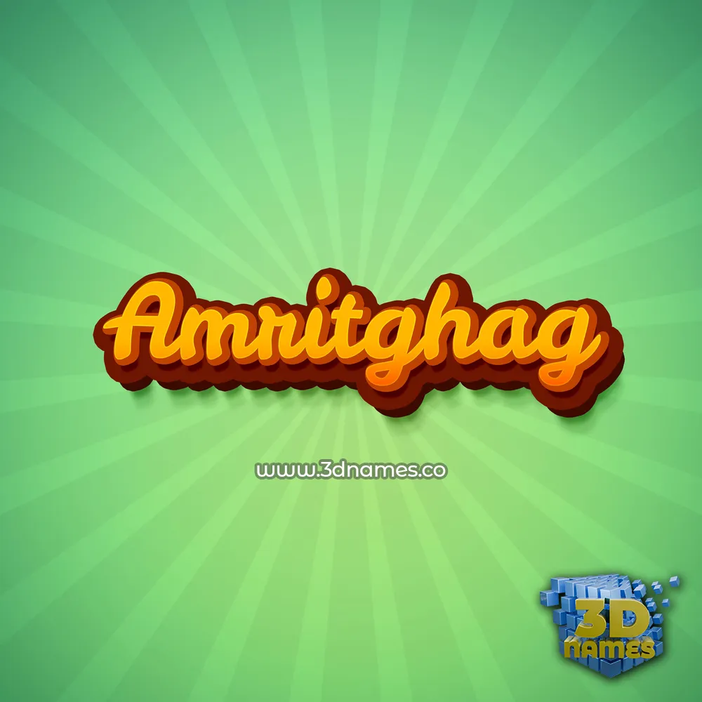 amritghag in Green Rays style - 3D name wallpaper
