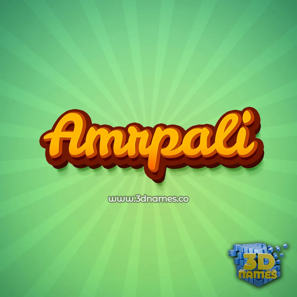 amrpali in Green Rays style - 3D name wallpaper