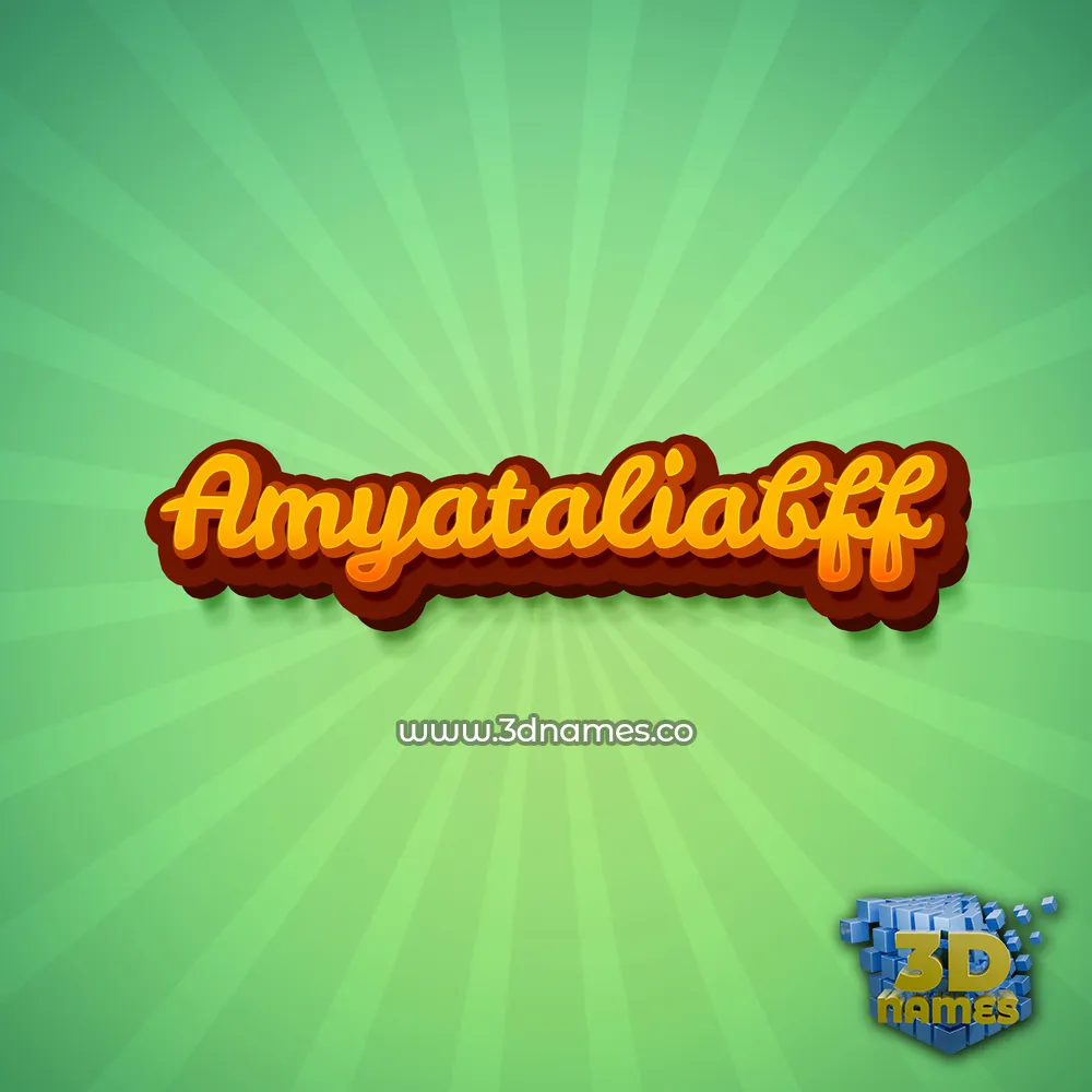 amyataliabff in Green Rays style - 3D name wallpaper