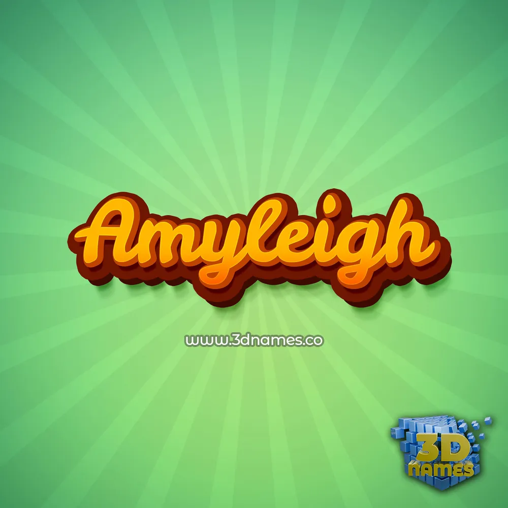 amyleigh in Green Rays style - 3D name wallpaper