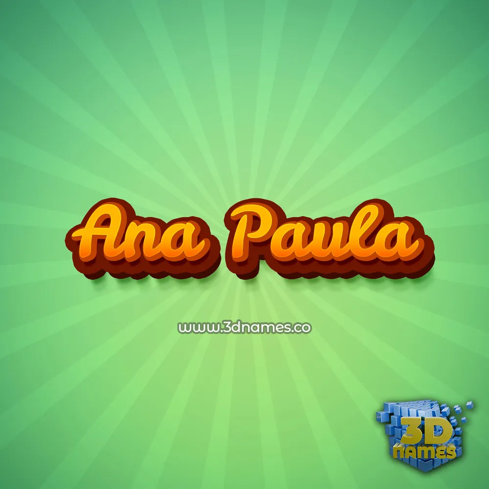 ana paula in Green Rays style - 3D name wallpaper