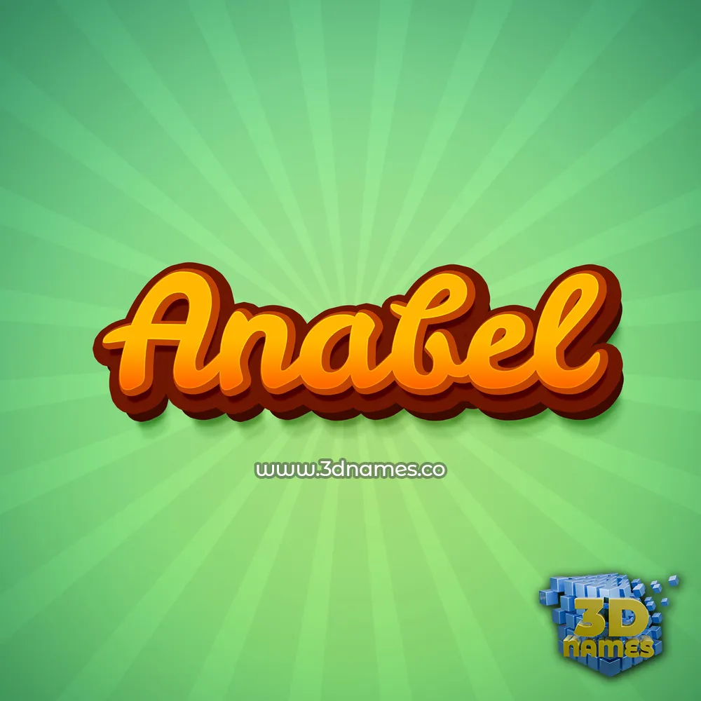 anabel in Green Rays style - 3D name wallpaper