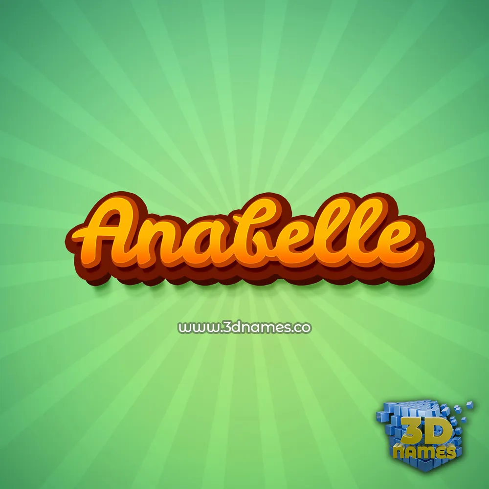 anabelle in Green Rays style - 3D name wallpaper