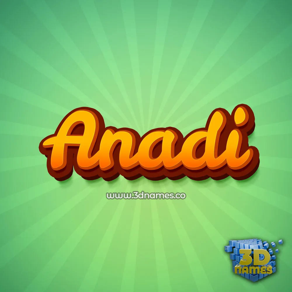 anadi in Green Rays style - 3D name wallpaper