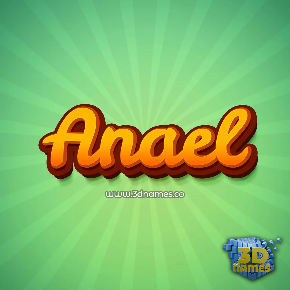anael in Green Rays style - 3D name wallpaper