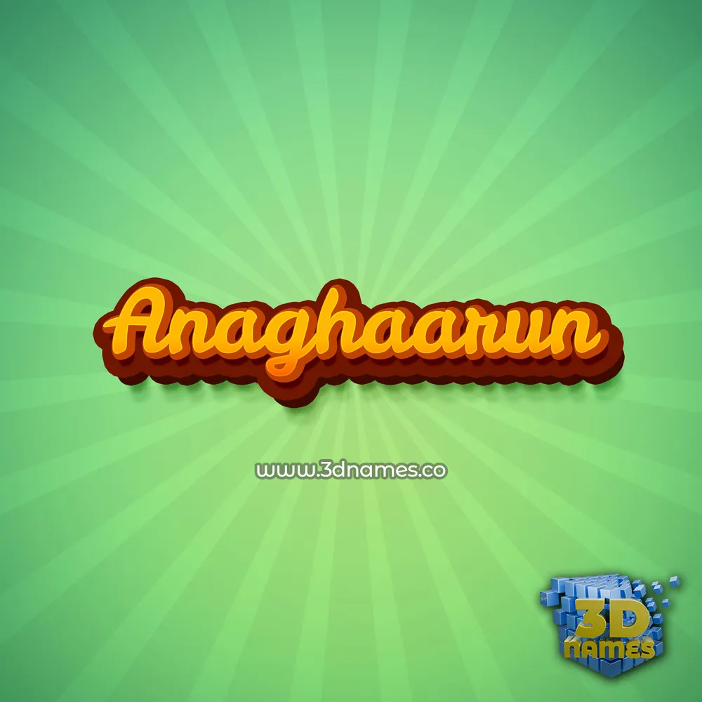 anaghaarun in Green Rays style - 3D name wallpaper