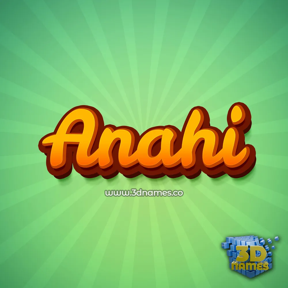 anahi in Green Rays style - 3D name wallpaper