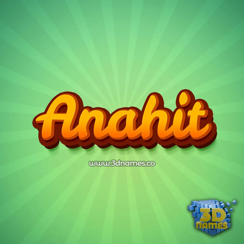 anahit in Green Rays style - 3D name wallpaper