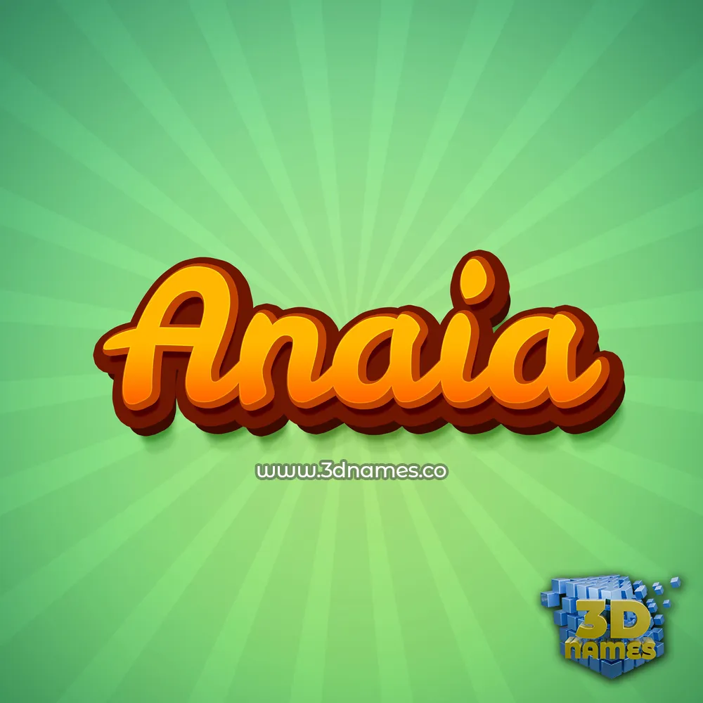 anaia in Green Rays style - 3D name wallpaper