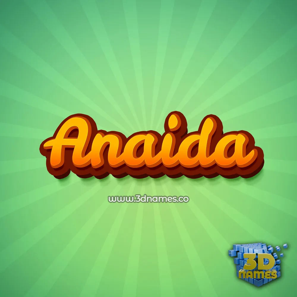 anaida in Green Rays style - 3D name wallpaper