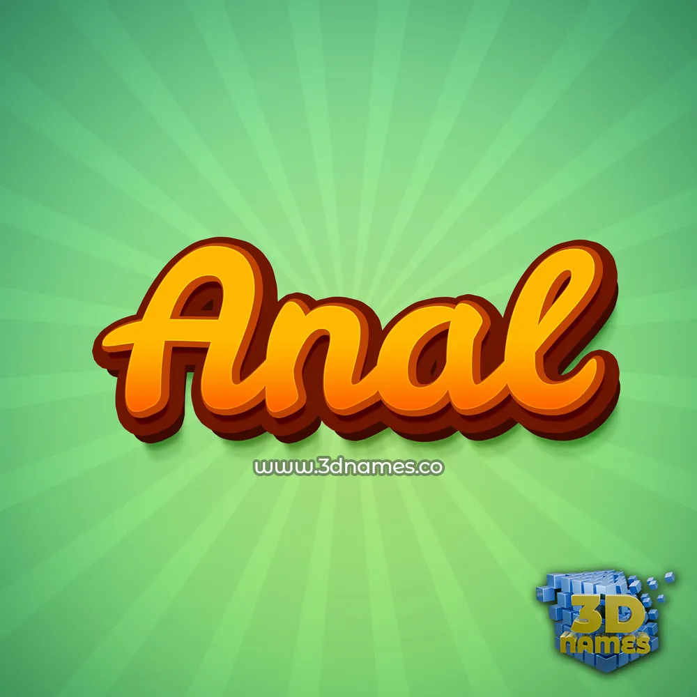 anal in Green Rays style - 3D name wallpaper