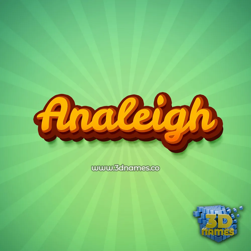 analeigh in Green Rays style - 3D name wallpaper