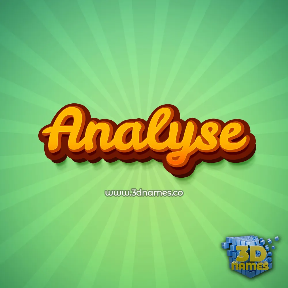 analyse in Green Rays style - 3D name wallpaper