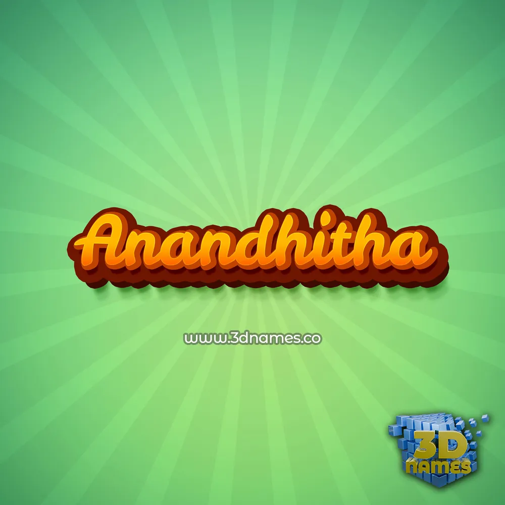 anandhitha in Green Rays style - 3D name wallpaper