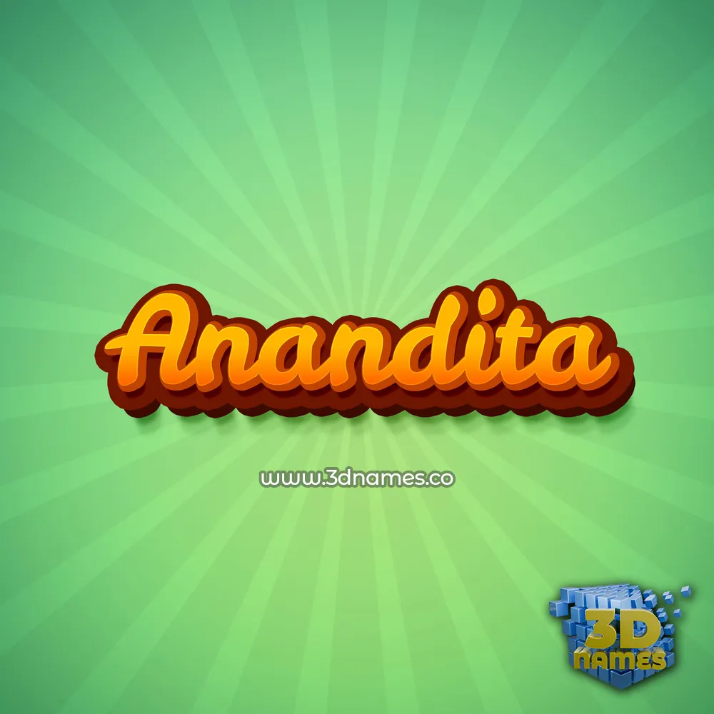 anandita in Green Rays style - 3D name wallpaper