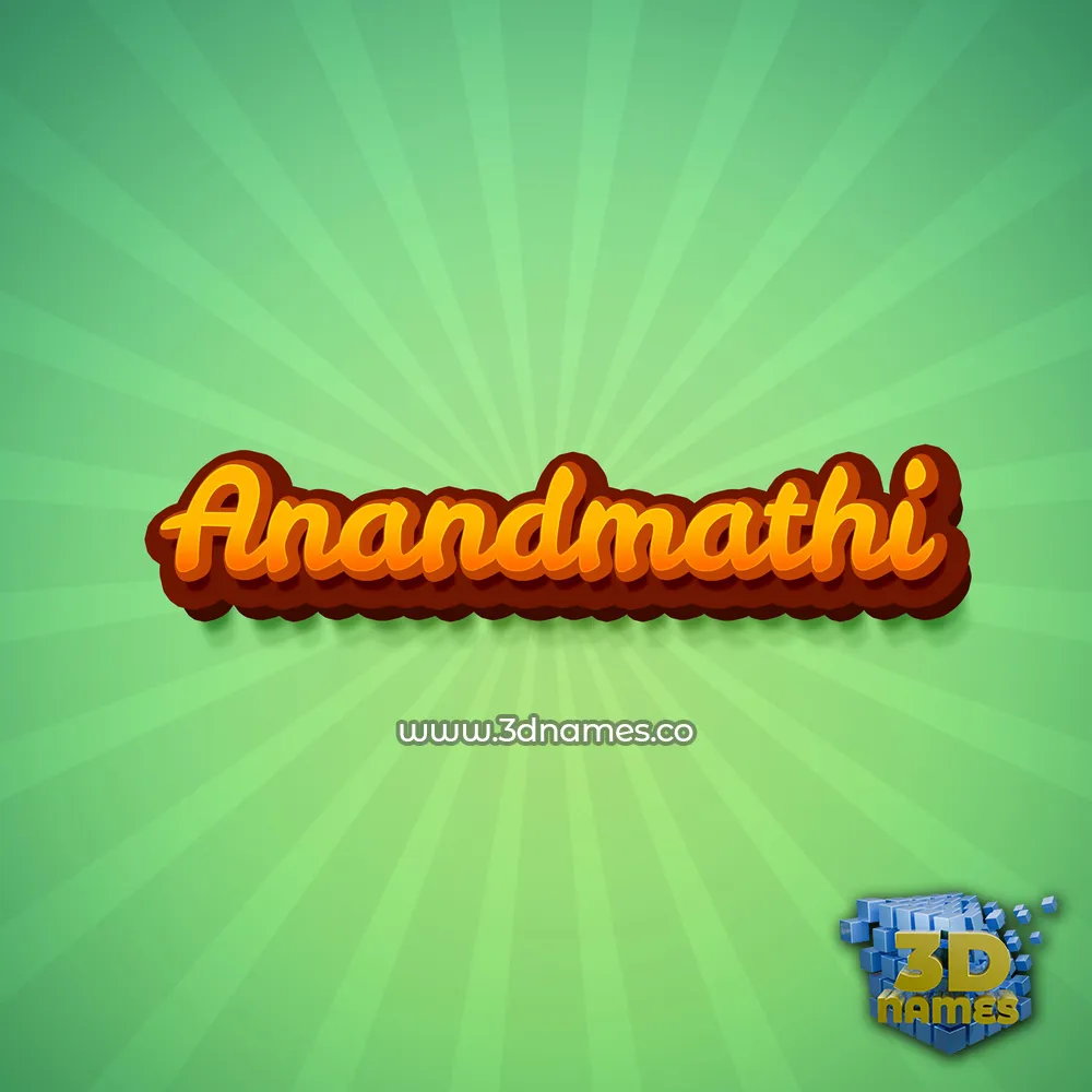 anandmathi in Green Rays style - 3D name wallpaper
