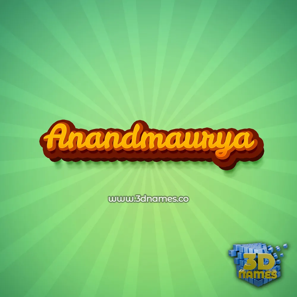 anandmaurya in Green Rays style - 3D name wallpaper