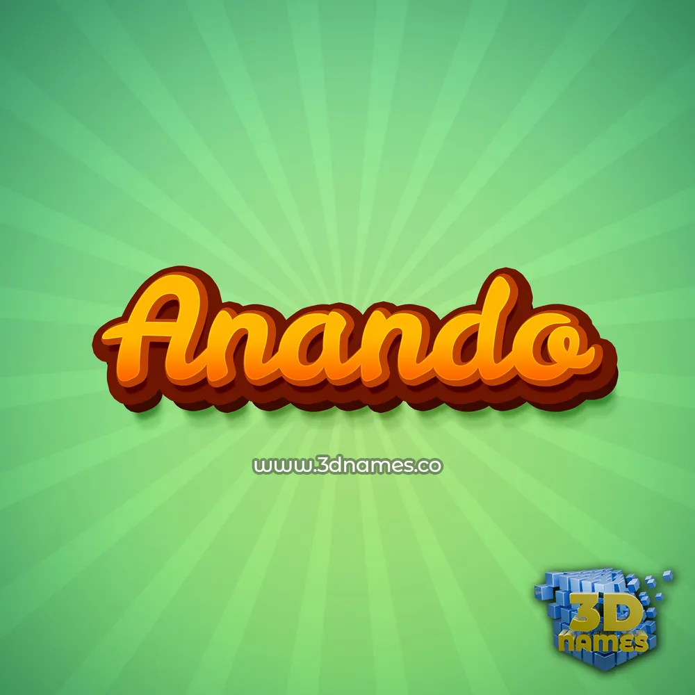 anando in Green Rays style - 3D name wallpaper