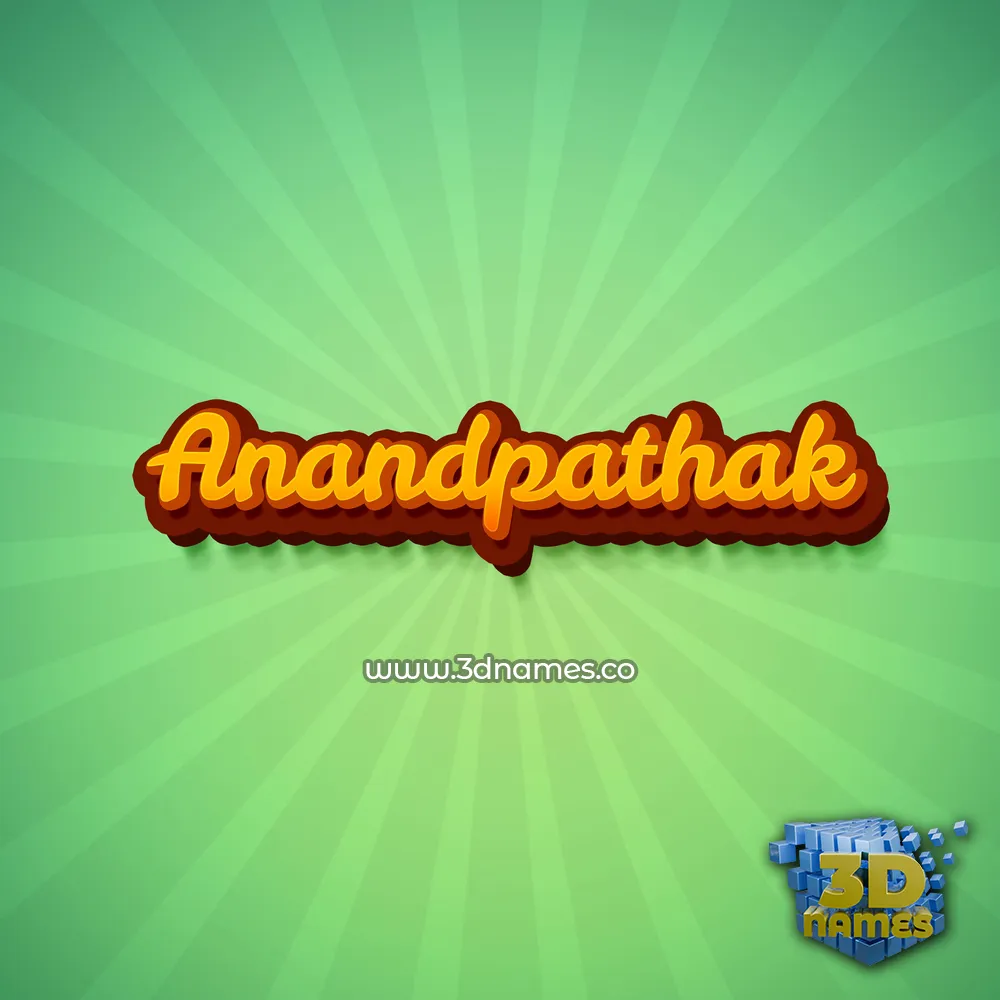 anandpathak in Green Rays style - 3D name wallpaper