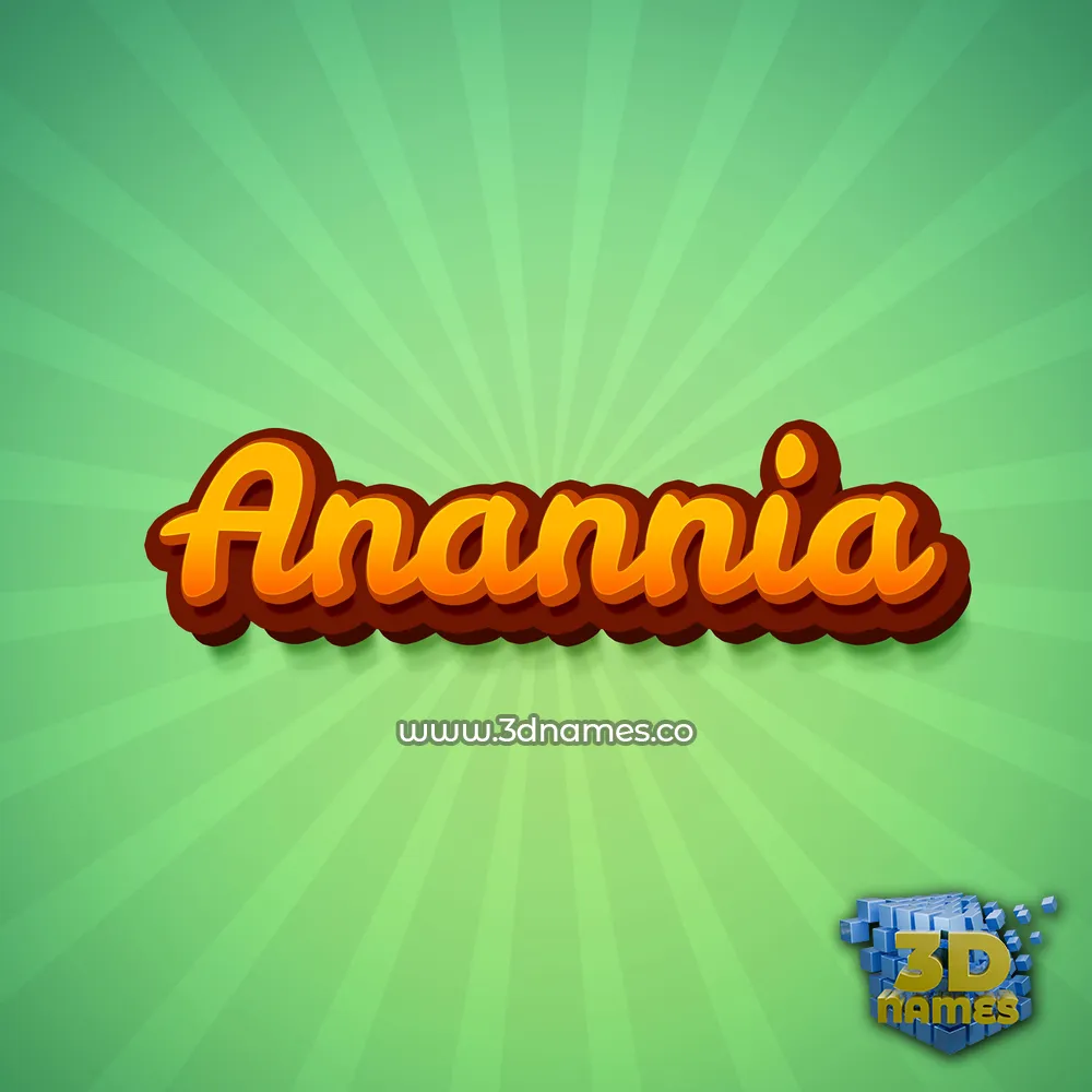 anannia in Green Rays style - 3D name wallpaper