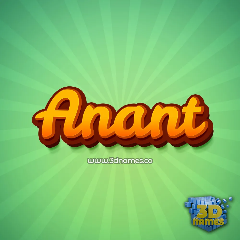 anant in Green Rays style - 3D name wallpaper