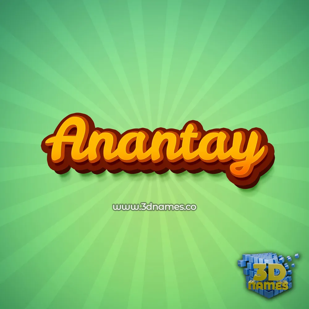 anantay in Green Rays style - 3D name wallpaper